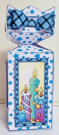 Cracker box Christmas candles by Pam Stubley