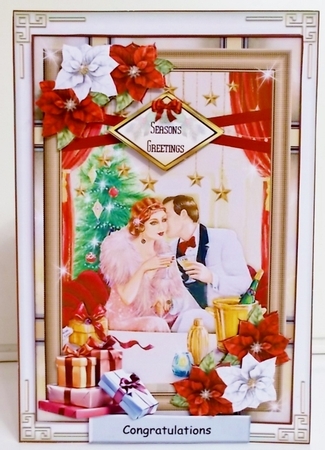 Art Deco Festive Couple A5 Mini Page Kit by Pam Stubley