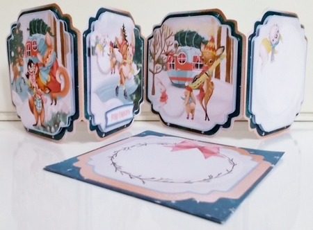 A Christmas Tale 3 Square Concertina Card by Pam Stubley