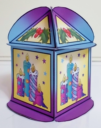 Christmas Candles square box by Pam Stubley