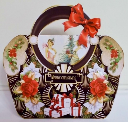 Art Deco Christmas Handbag 06 Shaped Mini Page Kit by Pam Stubley