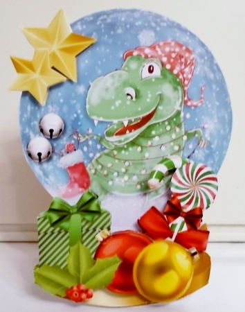 Christmas Tree Rex Snow Globe Mini Kit by Pam Stubley