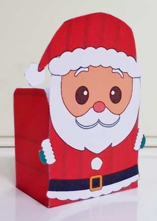 Beautiful Christmas Santa decorative gift box template.  by Pam Stubley