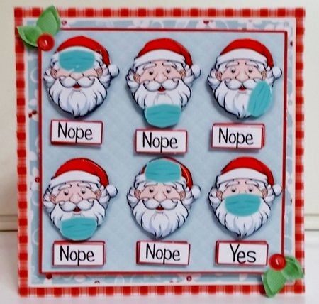 Merry Chrismask Complete Card and Inserts Kit by Pam Stubley