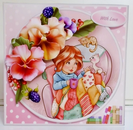Perfect Night In - Decoupage Card Mini Kit by Pam Stubley