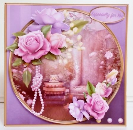 Roses and Pearls - Decoupage Card Mini Kit by Pam Stubley