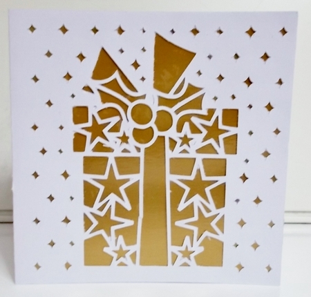CHRISTMAS GIFT SQUARE CARD by Pam Stubley