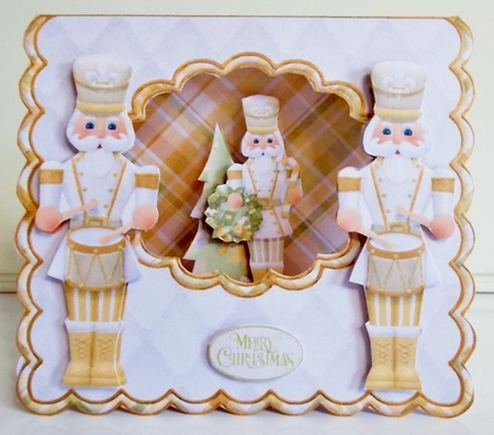 Nutcracker Gold Tent Card with Envelope by Pam Stubley
