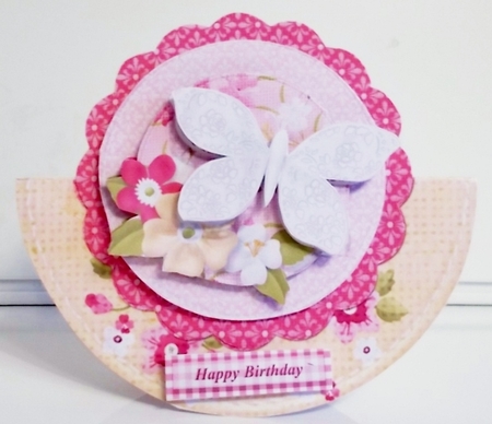 Lacey Butterfly Rocker Decoupage Card, Insert and Extra Sentiments Kit by Pam Stubley