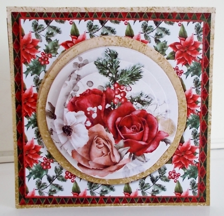 Memorable Christmas 4 5.5 x5.5 Pyramage Card front and Inserts Mini Kit by Pam Stubley