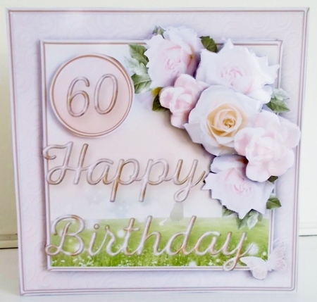 Cream Roses - Birthday Card Mini Kit by Pam Stubley