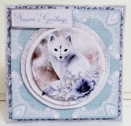 Winter Frost 4 5.5 x5.5 Pyramage Card front and Inserts Mini Kit by Pam Stubley