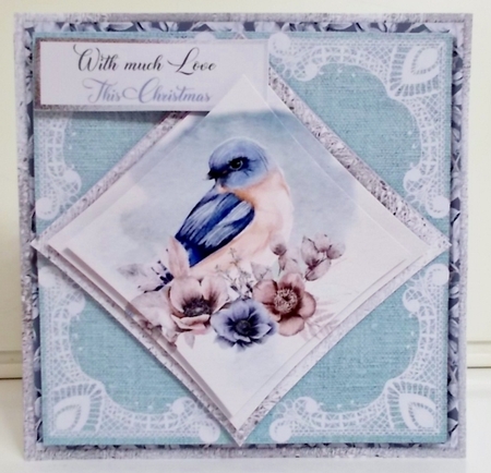 Winter Frost 6 5.5 x5.5 Pyramage Card front and Inserts Mini Kit by Pam Stubley