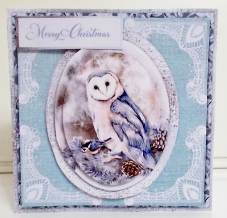 Winter Frost 7 5.5 x5.5 Pyramage Card front and Inserts Mini Kit by Pam Stubley