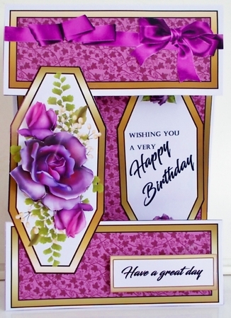 Open front Purple Rose by Pam Stubley