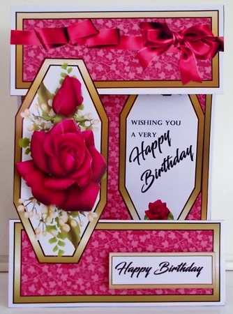Open front Magenta Roses by Pam Stubley