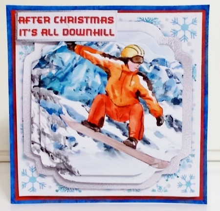 Extreme Winter 3 Pyramage Card front and Inserts Mini Kit by Pam Stubley