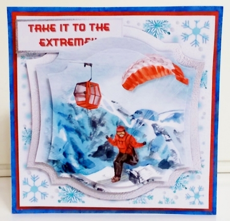 Extreme Winter 4 Pyramage Card front and Inserts Mini Kit by Pam Stubley