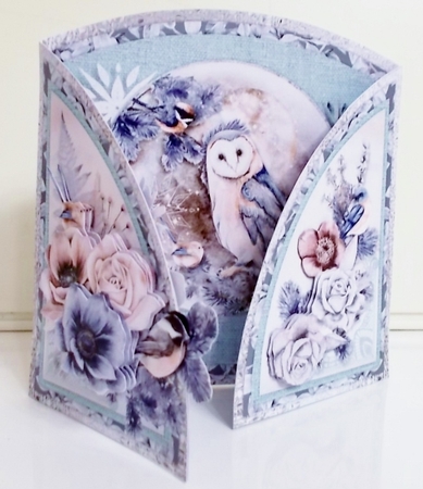 Winter Frost Half Moon Gatefold Card Kit by Pam Stubley