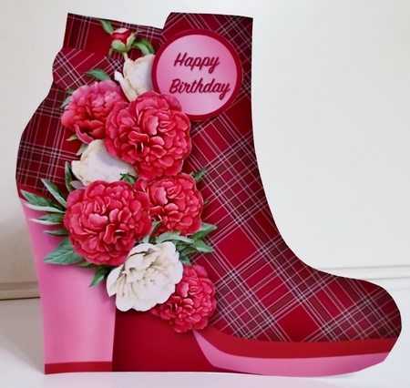 Pretty Peonies - Boot Card Mini Kit by Pam Stubley