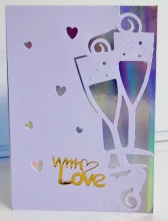Happy Anniversary Celebration Overlay Card by Pam Stubley