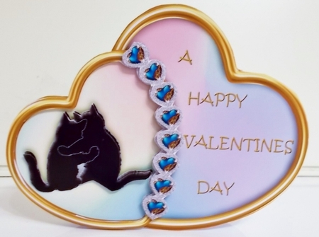 Happy Valentines - Black Cats by Pam Stubley