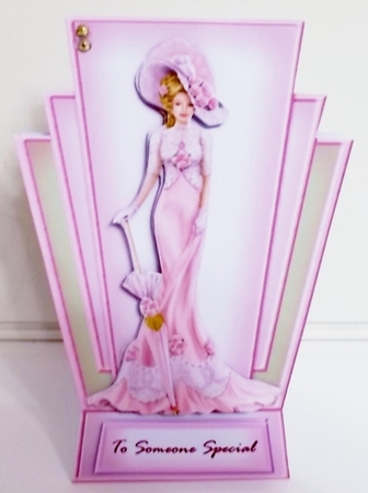 Shaped Card Topper  Elegant Lady 1 by Pam Stubley