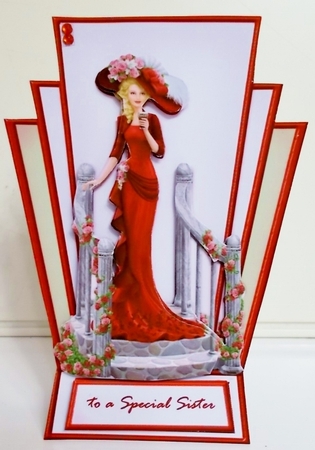 Shaped Card Topper  Elegant Lady 4 by Pam Stubley