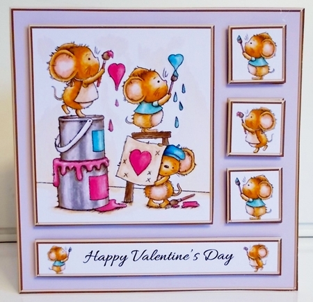 Cute Critters Valentine Topper (Tan) by Pam Stubley