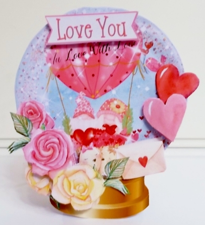 Gnome In Love 2 Glitter Globe Mini Kit by Pam Stubley
