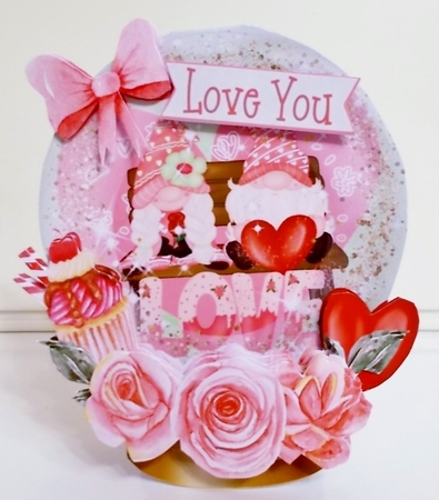 Gnome In Love 3 Glitter Globe Mini Kit by Pam Stubley