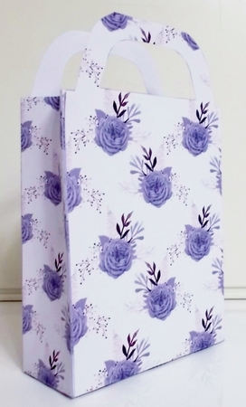 Blue floral gift bag 3 by Pam Stubley