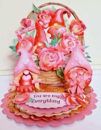 Basket Case Gnomies Triple Easel Card Mini Kit by Pam Stubley