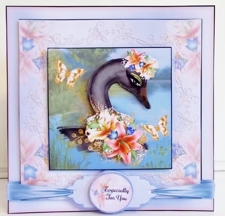 Floral Swan Mini Page Kit  by Pam Stubley