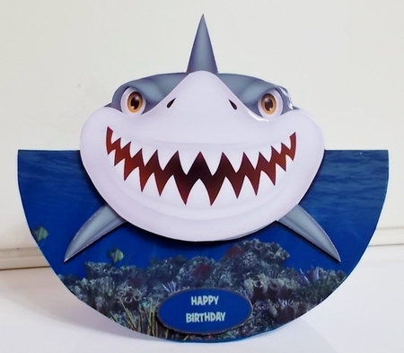 SHARK ROCKER CARD by Pam Stubley