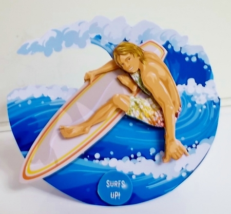 SURFS UP ROCKER CARD by Pam Stubley