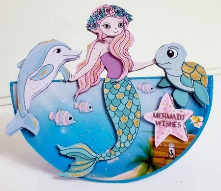 MERMAID ROCKER CARD by Pam Stubley