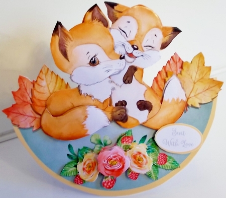 FOX FRIENDS ROCKER CARD by Pam Stubley