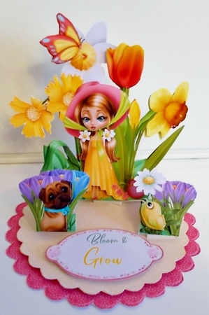 Blooming Spring Triple Easel Card  by Pam Stubley