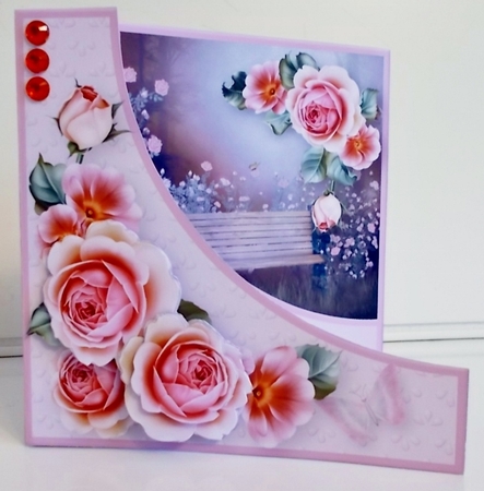 Rosy Bower - Cutaway Card Mini Kit by Pam Stubley