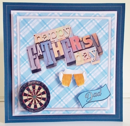 Fathers Day Beer and Darts by Pam Stubley