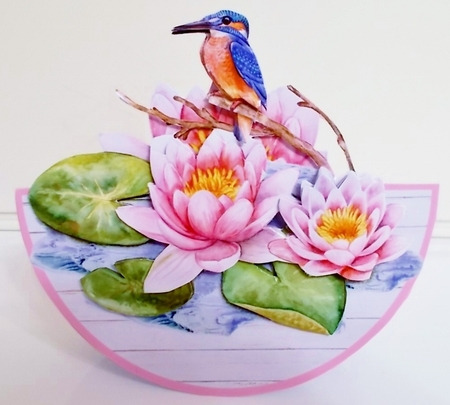 KINGFISHER ROCKER CARD by Pam Stubley