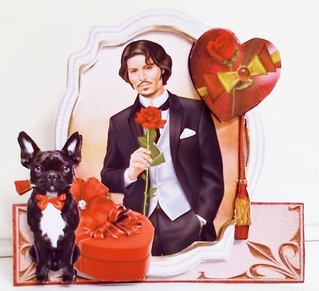 Im Yours Valentine 2 Shaped Card and Envelope Kit. by Pam Stubley