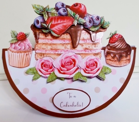 CAKEAHOLIC ROCKER CARD by Pam Stubley