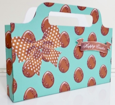 Easter Chocolate tote gift bag (green) by Pam Stubley