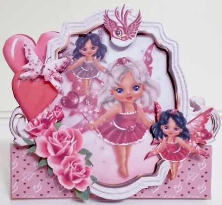 Sweet Fairy Valentine Shaped Card and Envelope Kit. by Pam Stubley