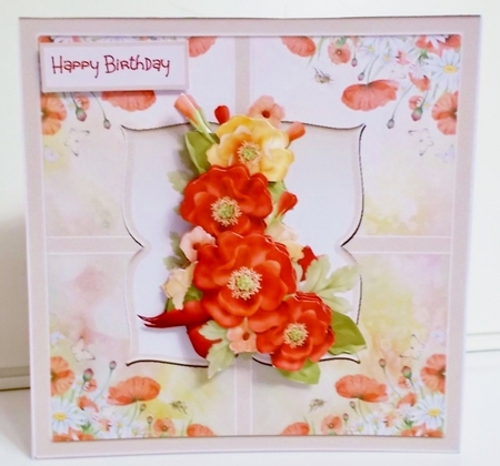 Mixed poppy 7x7 by Pam Stubley