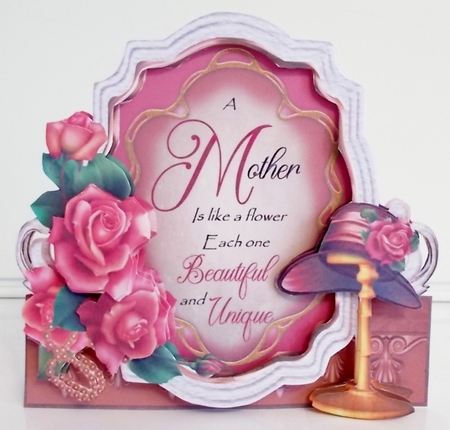 Mother of Mine #2 Shaped Card and Envelope Kit. by Pam Stubley