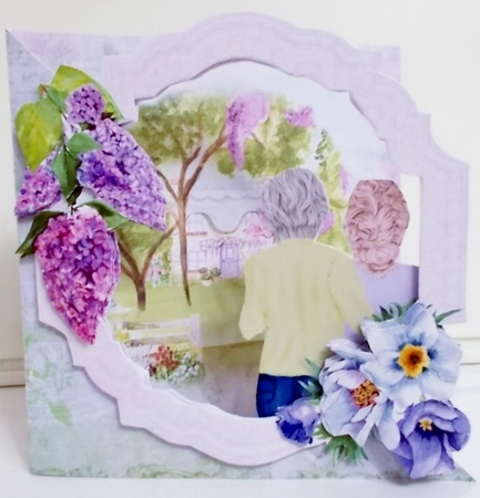 Spending Time Together #4 Complete Shaped Aperture Card & Envelope Mini Kit by Pam Stubley