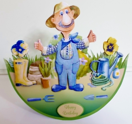 MR GARDENER ROCKER CARD by Pam Stubley